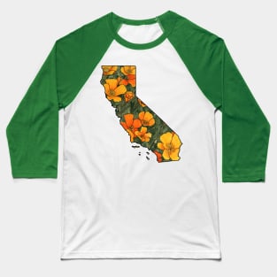 California Poppies Baseball T-Shirt